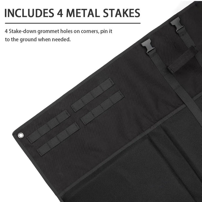 Portable Tactical Shooting Mat Oxford Fabric Outdoor Training Camping Picnic Moisture-Proof Nap Pad - Black - 3