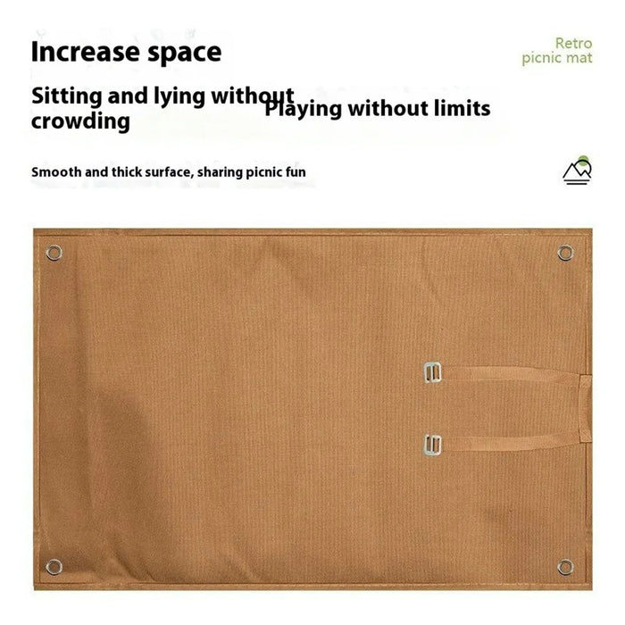 H348 192 x 138cm Waterproof Picnic Blanket Oxford Cloth Folding Camping Mat for Outdoor Beach - Caramel - 3