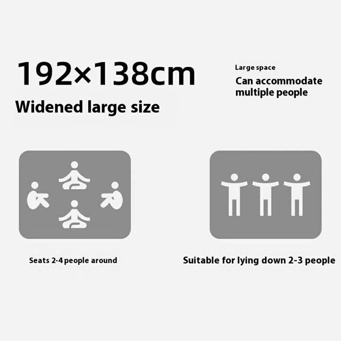 H348 192 x 138cm Waterproof Picnic Blanket Oxford Cloth Folding Camping Mat for Outdoor Beach - Caramel - 4