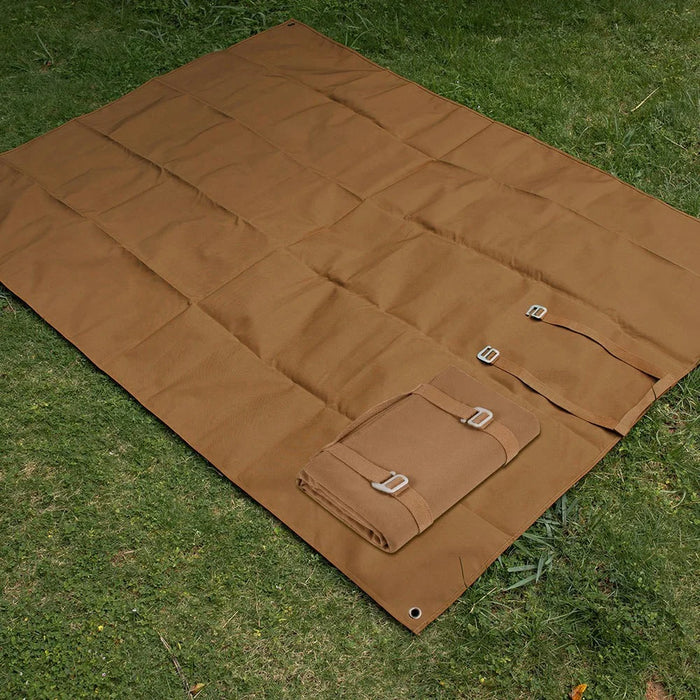 H348 192 x 138cm Waterproof Picnic Blanket Oxford Cloth Folding Camping Mat for Outdoor Beach - Caramel - 6