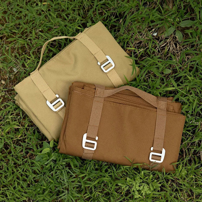 H348 192 x 138cm Waterproof Picnic Blanket Oxford Cloth Folding Camping Mat for Outdoor Beach - Caramel - 7