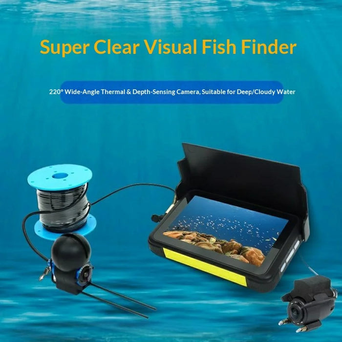 Underwater Fish Finder IP65 Waterproof 5 Inch LCD Fishing Camera with Night Vision / 15m Cable - 2