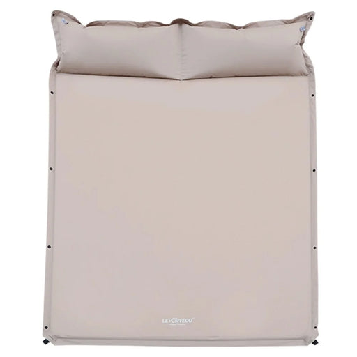 LEVORYEOU QD-8718 Double Person Sleeping Bed 5cm Thicken Automatic Inflatable Cushion Outdoor Camping Splicing Air Mattress with Integrated Pillow, 192*132*5cm - Gold - 1