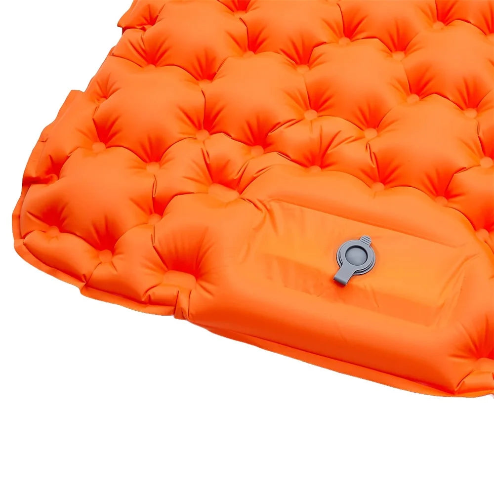 Portable 2 Person Camping Mat Foot Stepping Inflation Air Mattress Waterproof Sleeping Pad with Pillow - 4