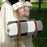 1409 150x200cm Portable Outdoor Moisture-proof Picnic Mat Camping Hiking Lawn Mat Carpet - Black / Grey / White Grid - 7