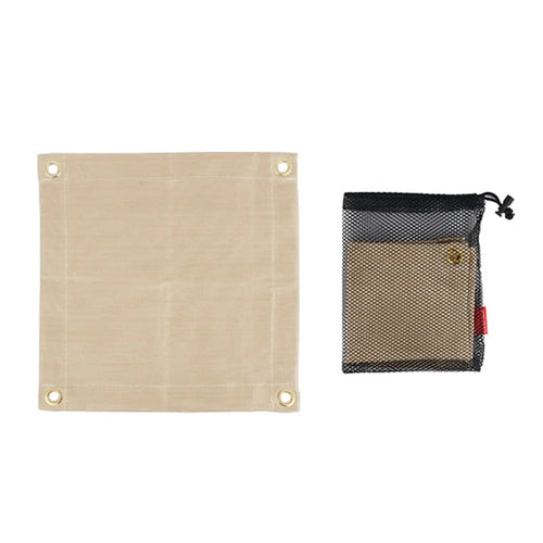 CLS Mini 30x30cm Outdoor BBQ Fireproof Cloth Camping Picnic Barbecue Fiberglass Heat Insulation Pad Flame Retardant Mat - 1