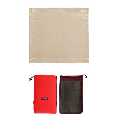 CLS Size S 46x44cm Outdoor BBQ Fireproof Cloth Fiberglass Heat Insulation Pad Camping Picnic Barbecue Flame Retardant Mat - 1