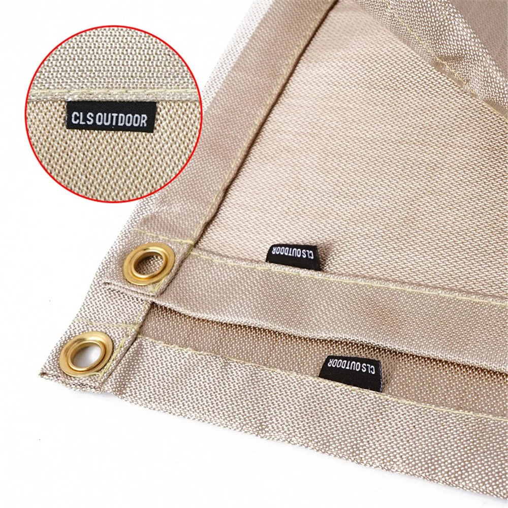 CLS Size S 46x44cm Outdoor BBQ Fireproof Cloth Fiberglass Heat Insulation Pad Camping Picnic Barbecue Flame Retardant Mat - 4