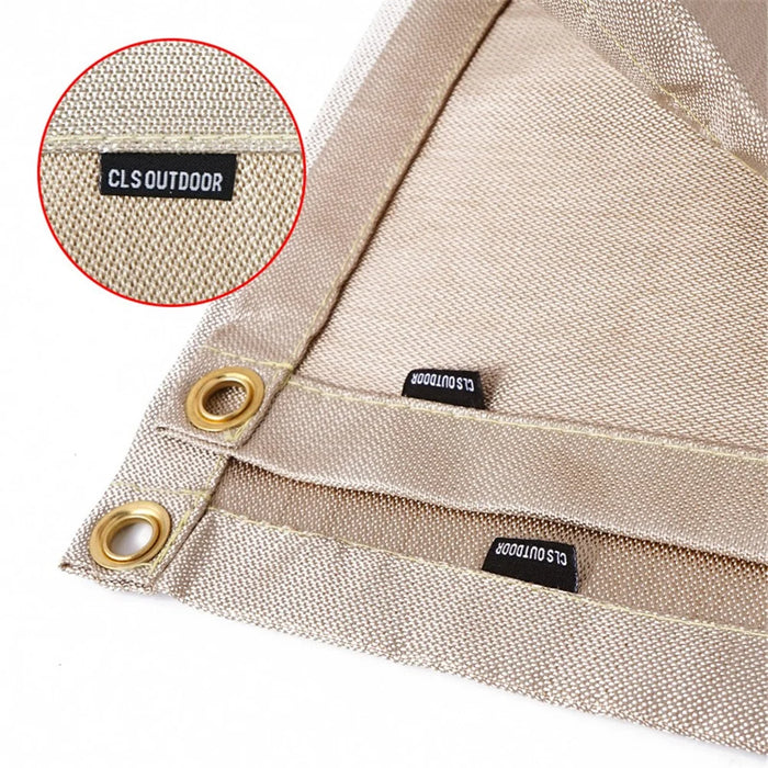 CLS Size L 100x80cm Outdoor Camping Picnic BBQ Flame Retardant Mat Barbecue Fiberglass Heat Insulation Pad - 4