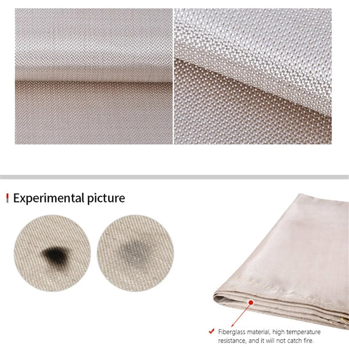 CLS Size L 100x80cm Outdoor Camping Picnic BBQ Flame Retardant Mat Barbecue Fiberglass Heat Insulation Pad - 6