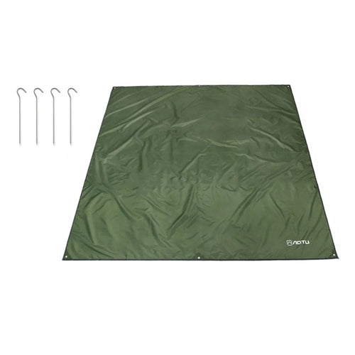 AOTU 220x150cm Portable Moisture-proof Picnic Mat 420D Oxford Cloth Camping Lawn Mat Carpet with Ground Nail - Army Green - 1