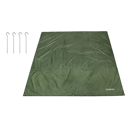 AOTU 220x150cm Portable Moisture-proof Picnic Mat 420D Oxford Cloth Camping Lawn Mat Carpet with Ground Nail - Army Green - 1