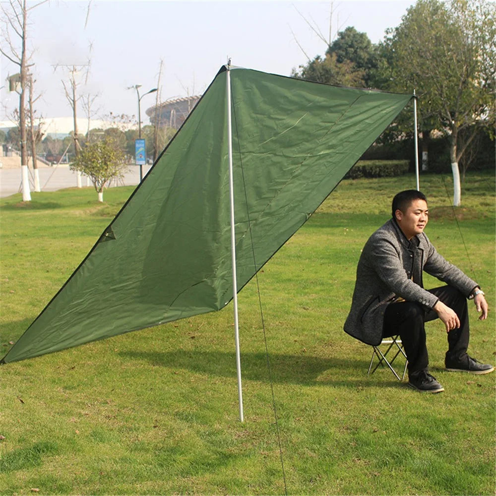 AOTU 240x220cm Portable 420D Oxford Cloth Moisture-proof Picnic Mat Outdoor Camping Carpet with Ground Nail - Army Green - 2
