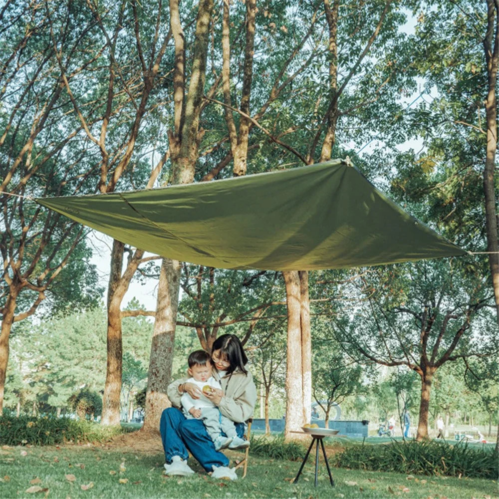AOTU 240x220cm Portable 420D Oxford Cloth Moisture-proof Picnic Mat Outdoor Camping Carpet with Ground Nail - Army Green - 6