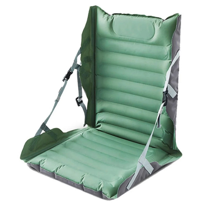 GM-z01 Adjustable Outdoor Inflatable Folding Seat Cushion 40D Nylon Camping Picnic Beach Chair - Green - 1