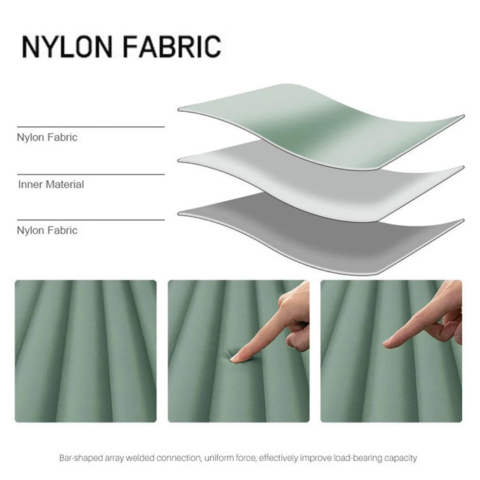 GM-z01 Adjustable Outdoor Inflatable Folding Seat Cushion 40D Nylon Camping Picnic Beach Chair - Green - 5