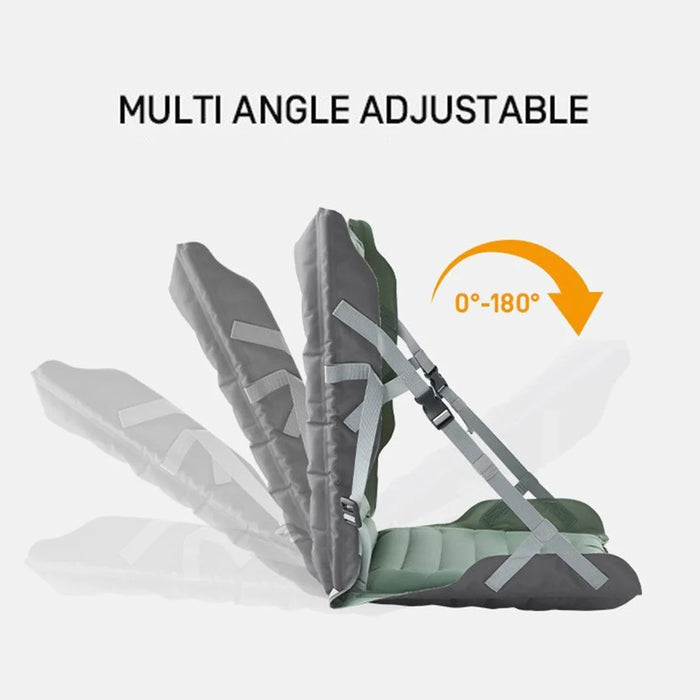 GM-z01 Adjustable Outdoor Inflatable Folding Seat Cushion 40D Nylon Camping Picnic Beach Chair - Green - 6