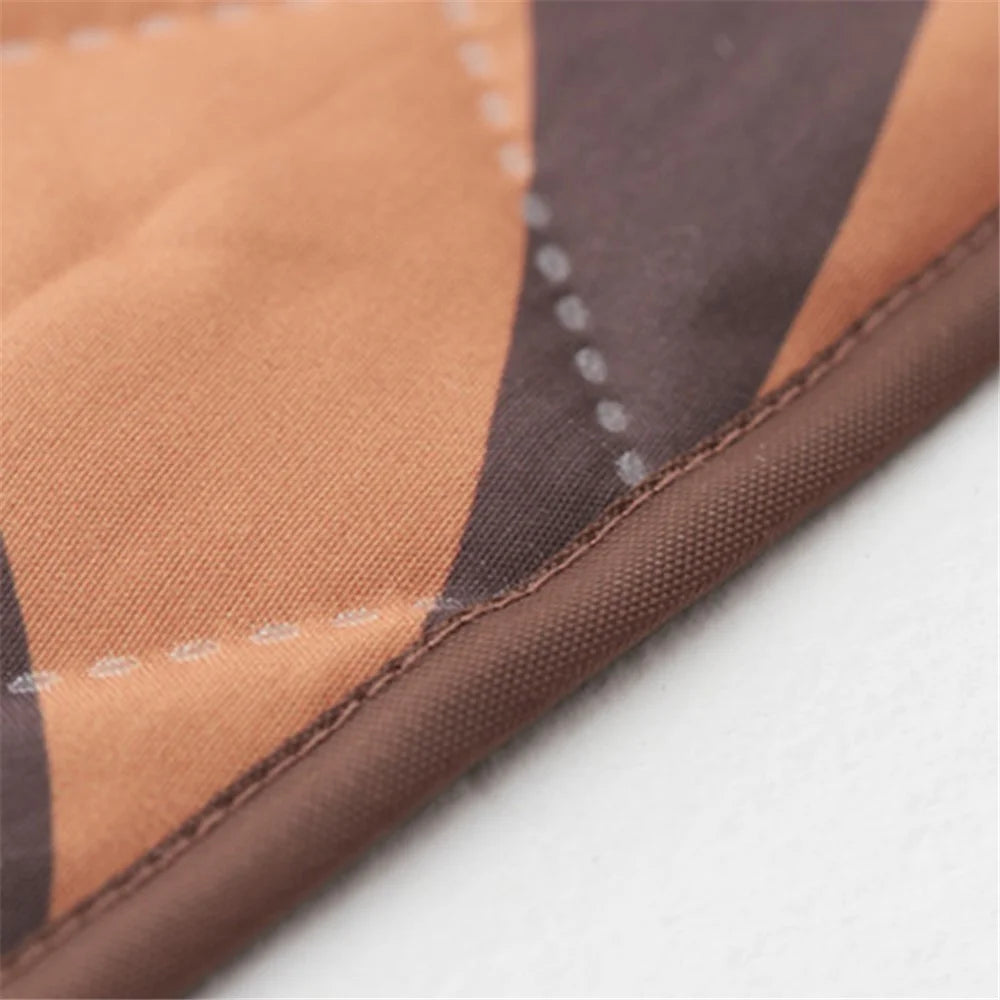 200cm Round Moisture-proof Picnic Mat Outdoor Camping Carpet with Webbing Strap - Autumn - 4