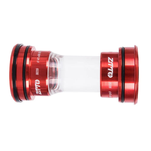 ZTTO BB209 Bike Press-In Bottom Bracket Acrylic+Aluminum Alloy Bearing Bottom Bracket Threaded BB - Red - 1