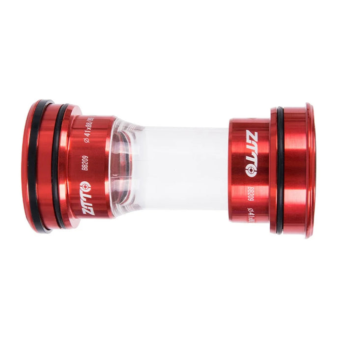 ZTTO BB209 Bike Press-In Bottom Bracket Acrylic+Aluminum Alloy Bearing Bottom Bracket Threaded BB - Red - 1