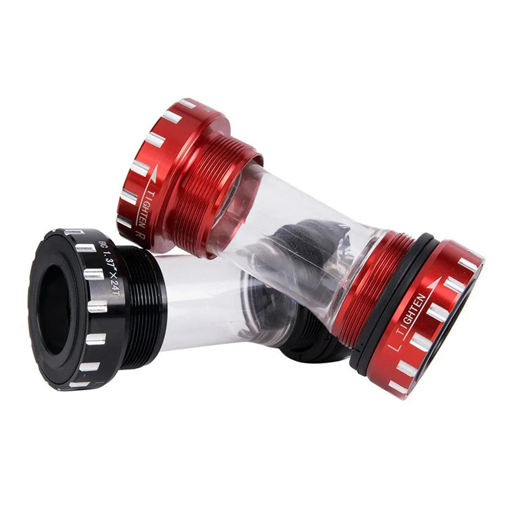 ZTTO BB109 Acrylic+Aluminum Alloy Bike Press-In Bottom Bracket Bearing Threaded BB - Red - 4