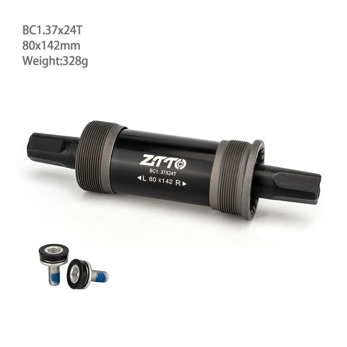 ZTTO Metal Road Bike MTB Square Taper Sealed Bottom Bracket with Screws - 80x142mm - 2