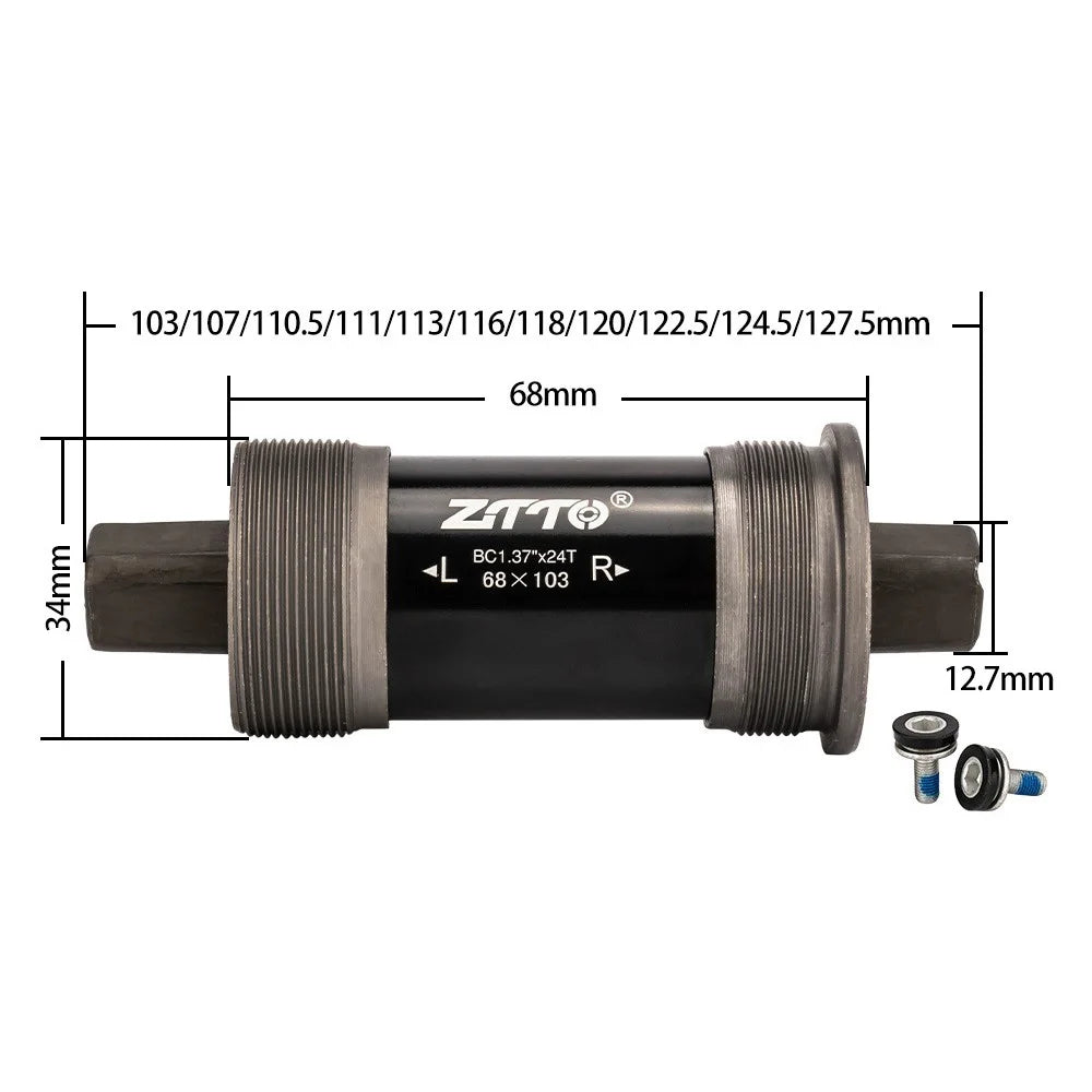 ZTTO fkzz MTB Road Bicycle Square Taper Bottom Bracket Bearing 68mm with Waterproof Screws - 68x103mm - 7