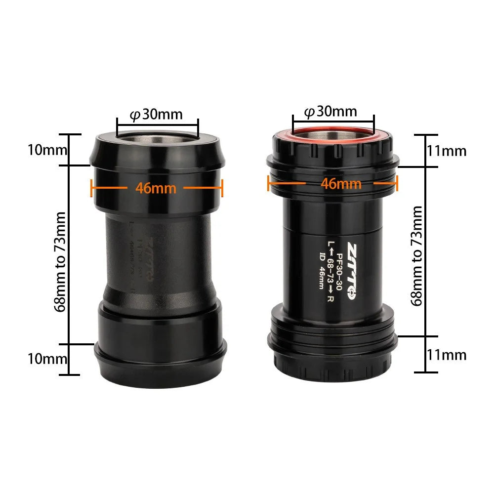 ZTTO PF30 46mm MTB Road Bike Aluminum Alloy Bottom Bracket Crankset Parts - Press Fit - 5