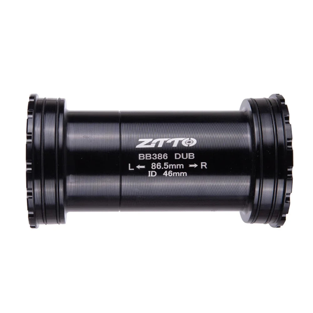 ZTTO BB386 Aluminum Alloy Bicycle Bottom Bracket for BB386EVO / PF30 68 / 73 / 86mm 46mm Frame Shell - DUB Black - 1