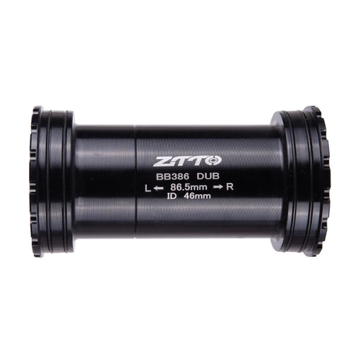 ZTTO BB386 Aluminum Alloy Bicycle Bottom Bracket for BB386EVO / PF30 68 / 73 / 86mm 46mm Frame Shell - DUB Black - 1