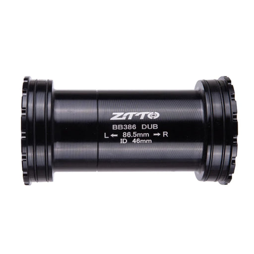 ZTTO BB386 Aluminum Alloy Bicycle Bottom Bracket for BB386EVO / PF30 68 / 73 / 86mm 46mm Frame Shell - DUB Black - 1