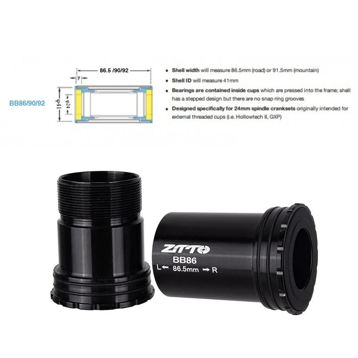 ZTTO BB86 Bicycle Ceramic Bottom Bracket with Threaded Locking for Road Bike - 3