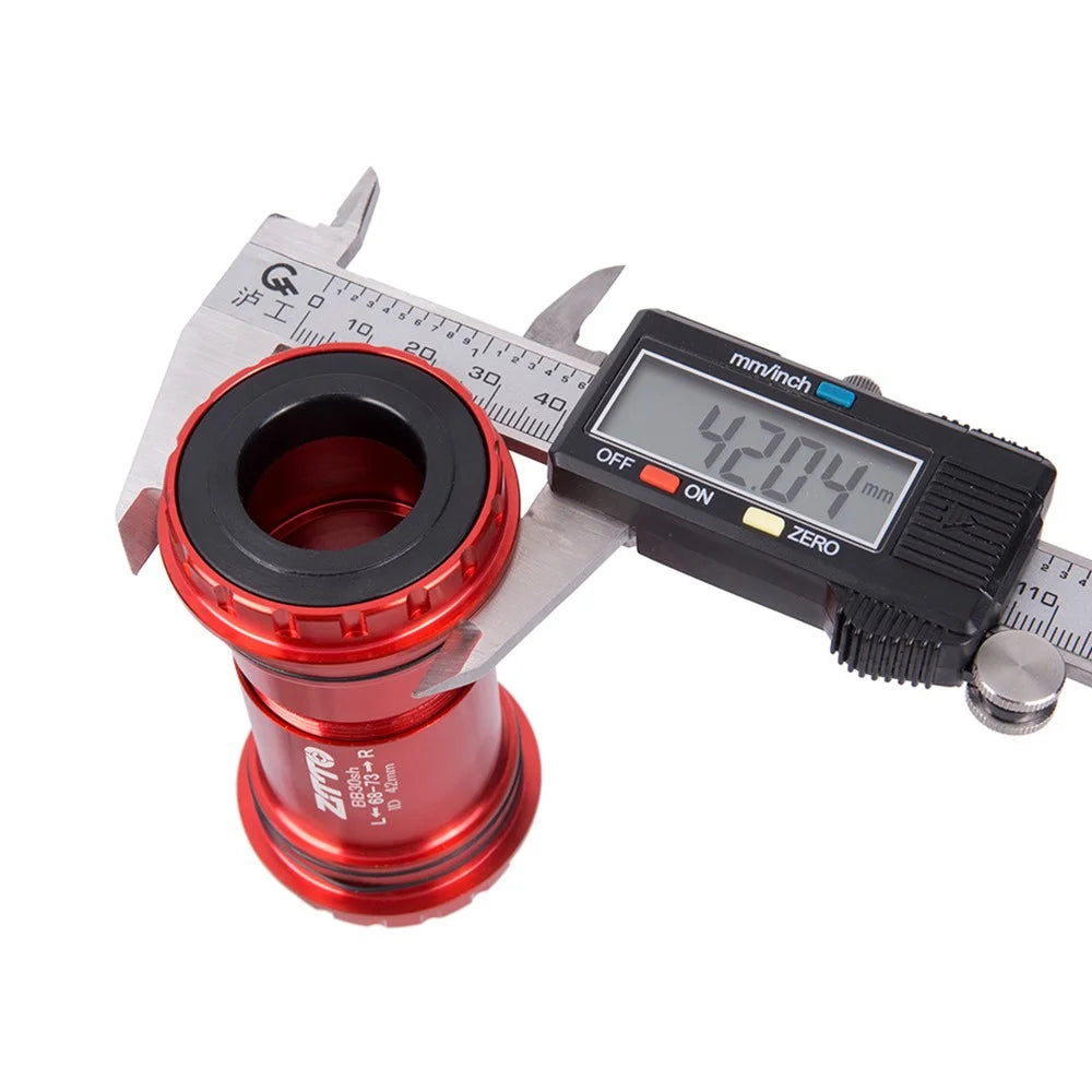 ZTTO BB30sh Bicycle Press Fit Bottom Bracket Axle for SRAM GXP / Shimano / FSA 24mm Spindle Crankset - Ceramic Black - 4