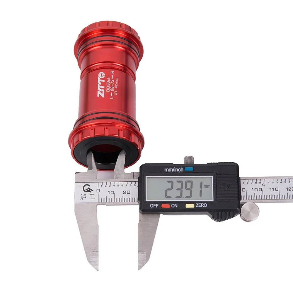 ZTTO BB30sh Bicycle Press Fit Bottom Bracket Axle for SRAM GXP / Shimano / FSA 24mm Spindle Crankset - Ceramic Black - 5