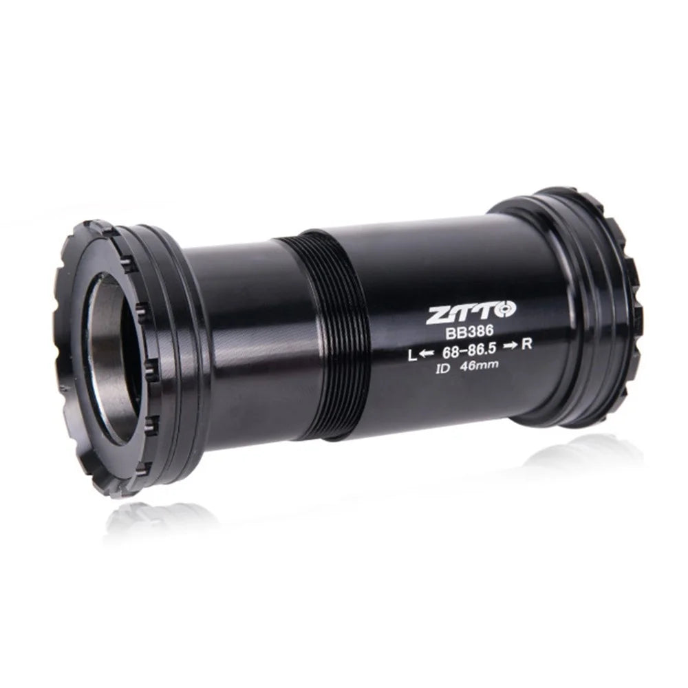 ZTTO BB386 Bicycle Bottom Bracket for BB386EVO / PF30 68 / 73 / 86mm 46mm Frame Shell 30mm Spindle Crankset Part - Ceramic Black - 1