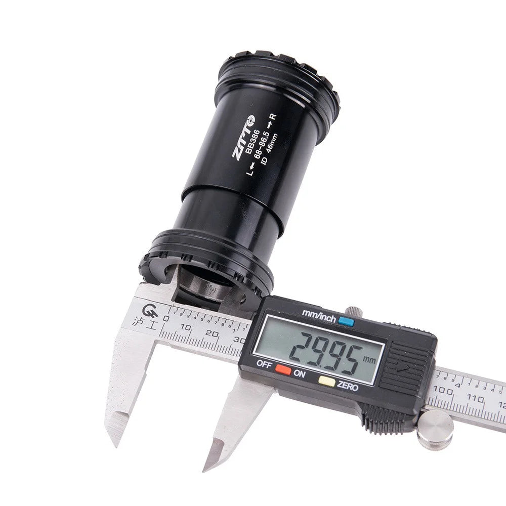 ZTTO BB386 Bicycle Bottom Bracket for BB386EVO / PF30 68 / 73 / 86mm 46mm Frame Shell 30mm Spindle Crankset Part - Ceramic Black - 4