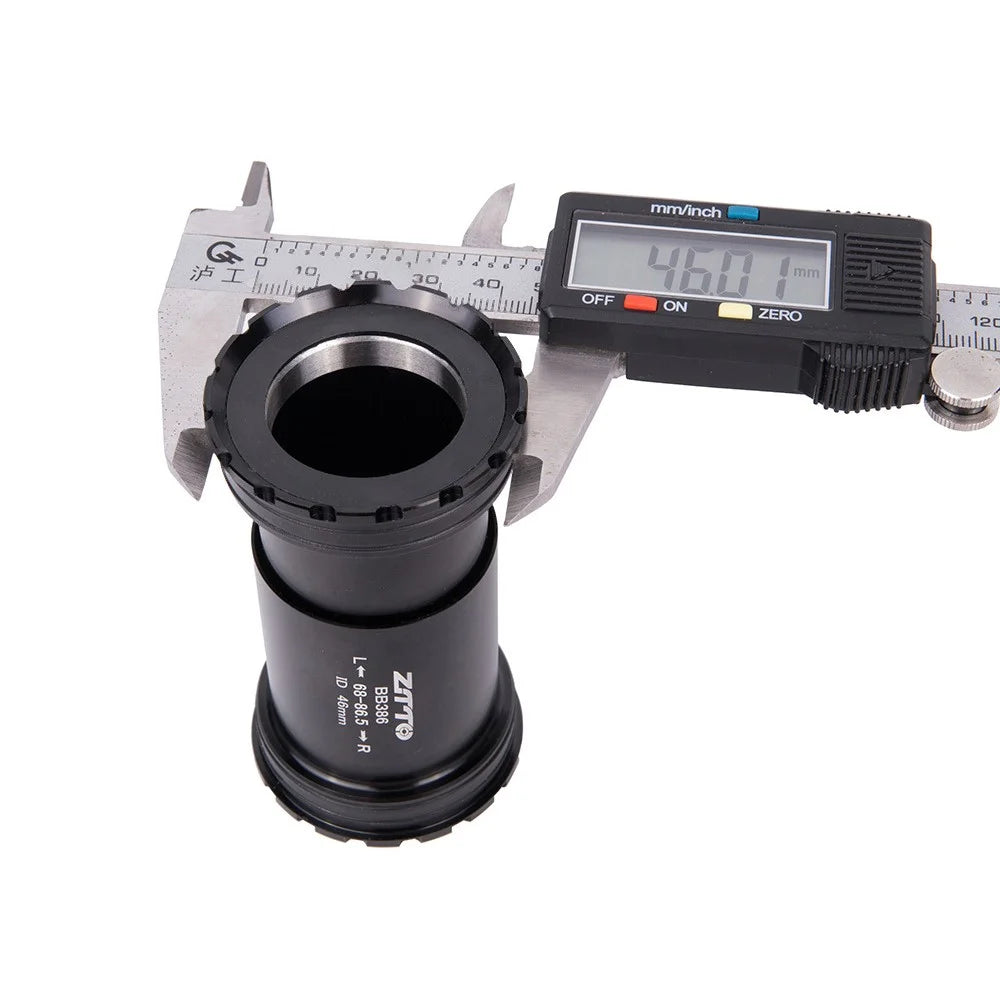 ZTTO BB386 Bicycle Bottom Bracket for BB386EVO / PF30 68 / 73 / 86mm 46mm Frame Shell 30mm Spindle Crankset Part - Ceramic Black - 5