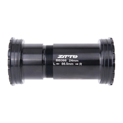 ZTTO BB386 Aluminum Alloy + Ceramic Bicycle Bottom Bracket (Outer Diameter: 46mm, Inner Diameter: 24mm) - Ceramic Black - 1