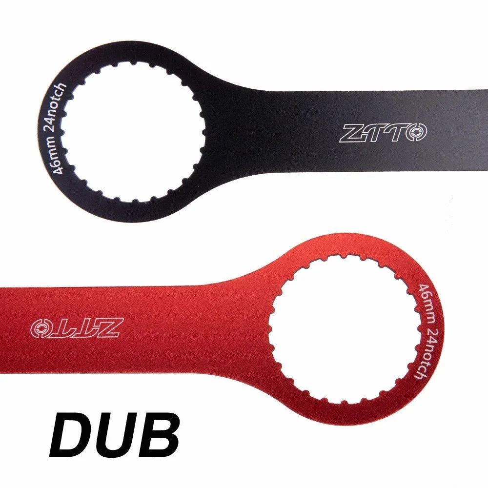 ZTTO A-PTZZBS Bike Bottom Bracket Wrench Aluminum Alloy Crankset Spanner Bike Maintenance Wrench - Black / Double-headed - 4