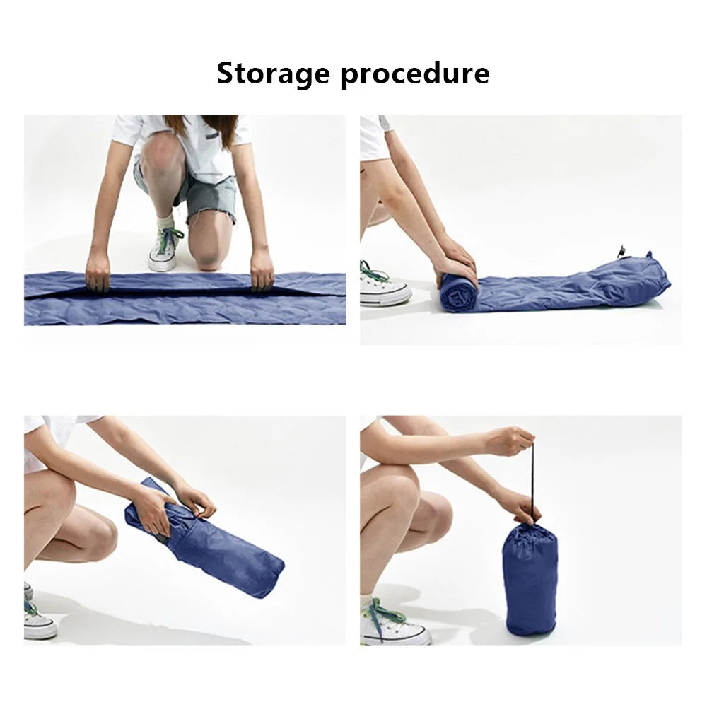 GM-AM20 Camping Mat Inflatable Sleeping Mat Nylon+TPU Sleeping Pad - Dark Blue - 5