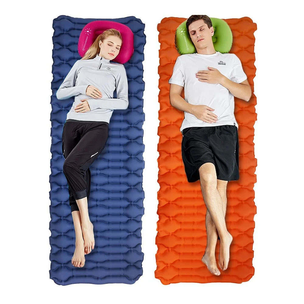 GM-AM20 Camping Mat Inflatable Sleeping Mat Nylon+TPU Sleeping Pad - Dark Blue - 6