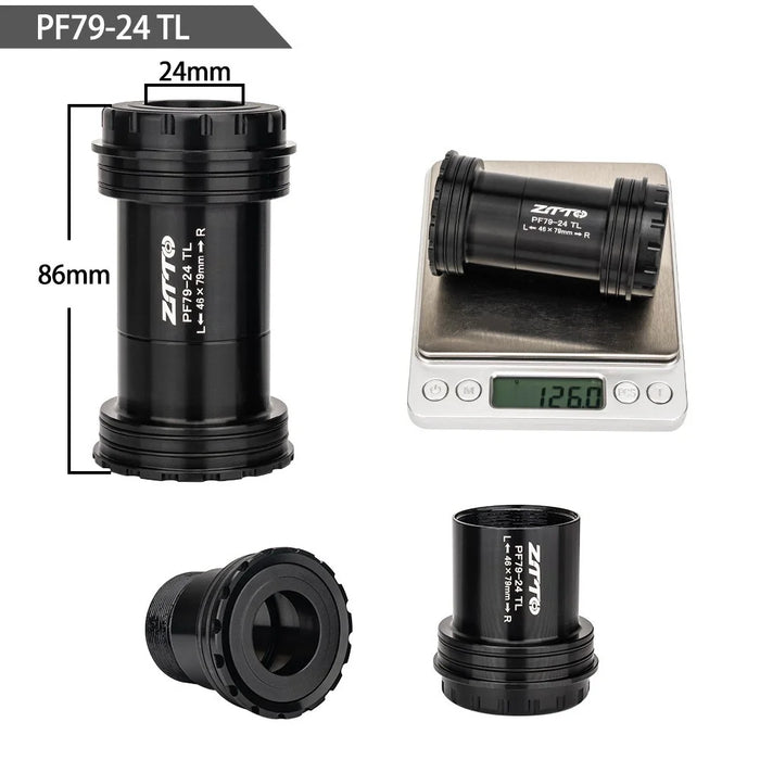 ZTTO Bike Bottom Bracket Threaded BB 24 / 29 / 30MM Crankset 29DUB Crank - PF79-24TL Locked - 6