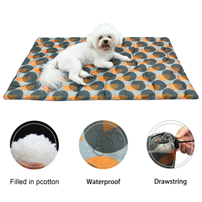 110x68cm Outdoor Waterproof Pet Mat Rollable Travel Sleeping Pad for Dog, Size L - 2