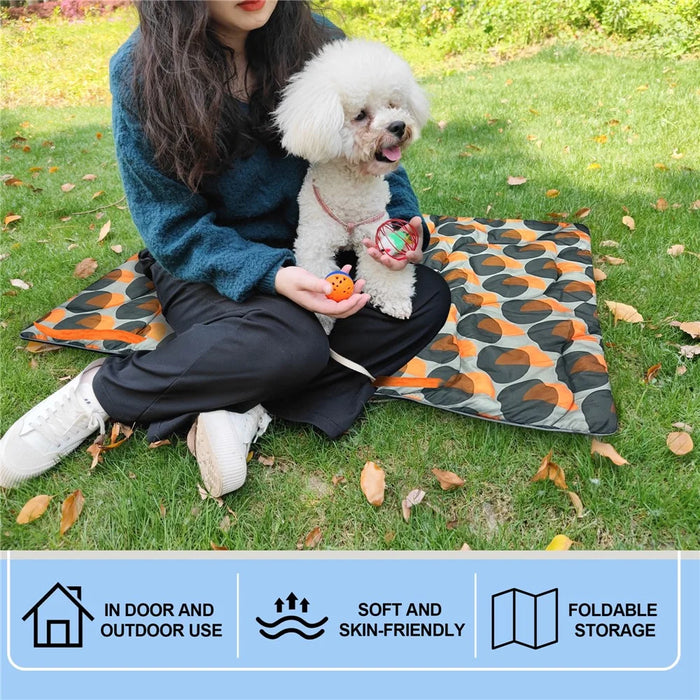 110x68cm Outdoor Waterproof Pet Mat Rollable Travel Sleeping Pad for Dog, Size L - 4
