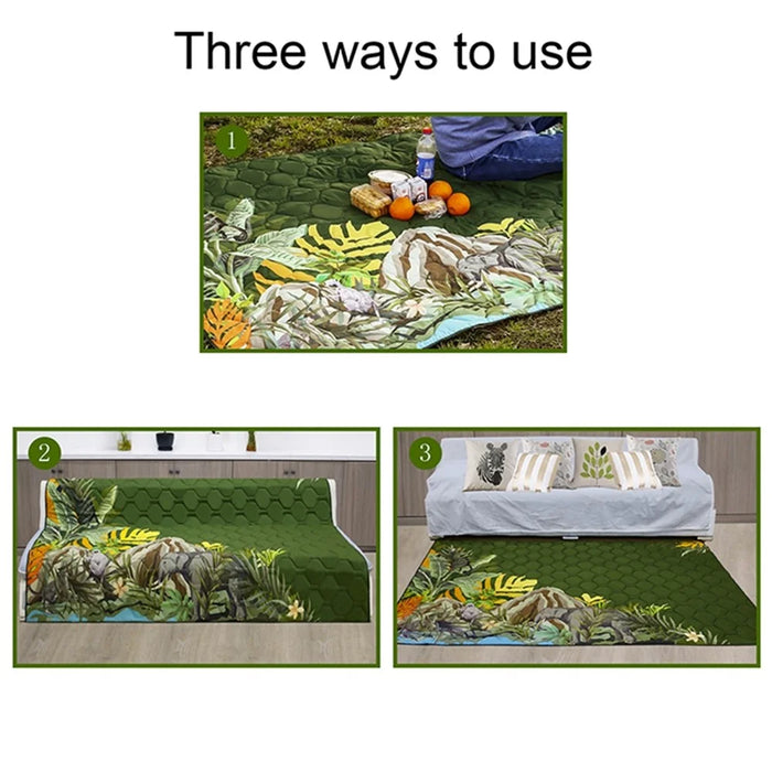MYDAYS OUTDOOR Polyester Pongee Picnic Mat Folding Camping Blanket 193.5x156.5CM - 6
