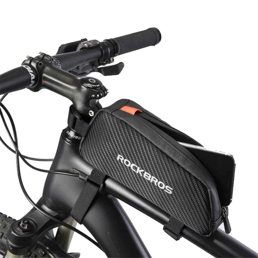 ROCKBROS Bicycle Front Bags Reflective Frame Cycling Tube Large Capacity Bag Fietstassan Ultralight Bicycle Bags Cycling Pannier - 1