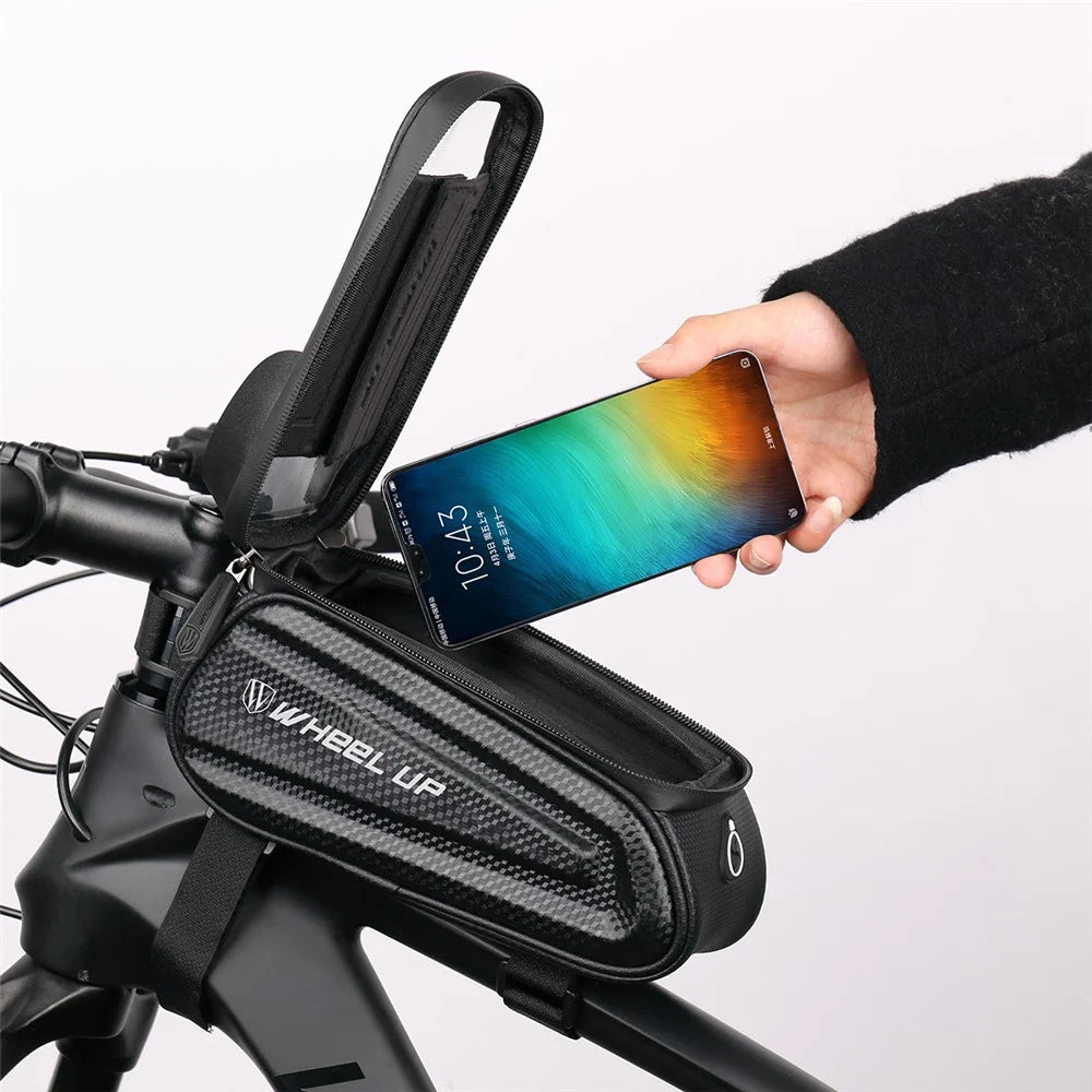 WHEEL UP Cycling Bag Waterproof Saddle Bag Touch Screen 7.0" Phone Case with Earphone Hole - 3