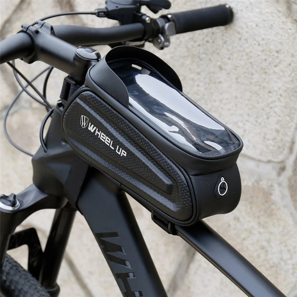 WHEEL UP Cycling Bag Waterproof Saddle Bag Touch Screen 7.0" Phone Case with Earphone Hole - 5
