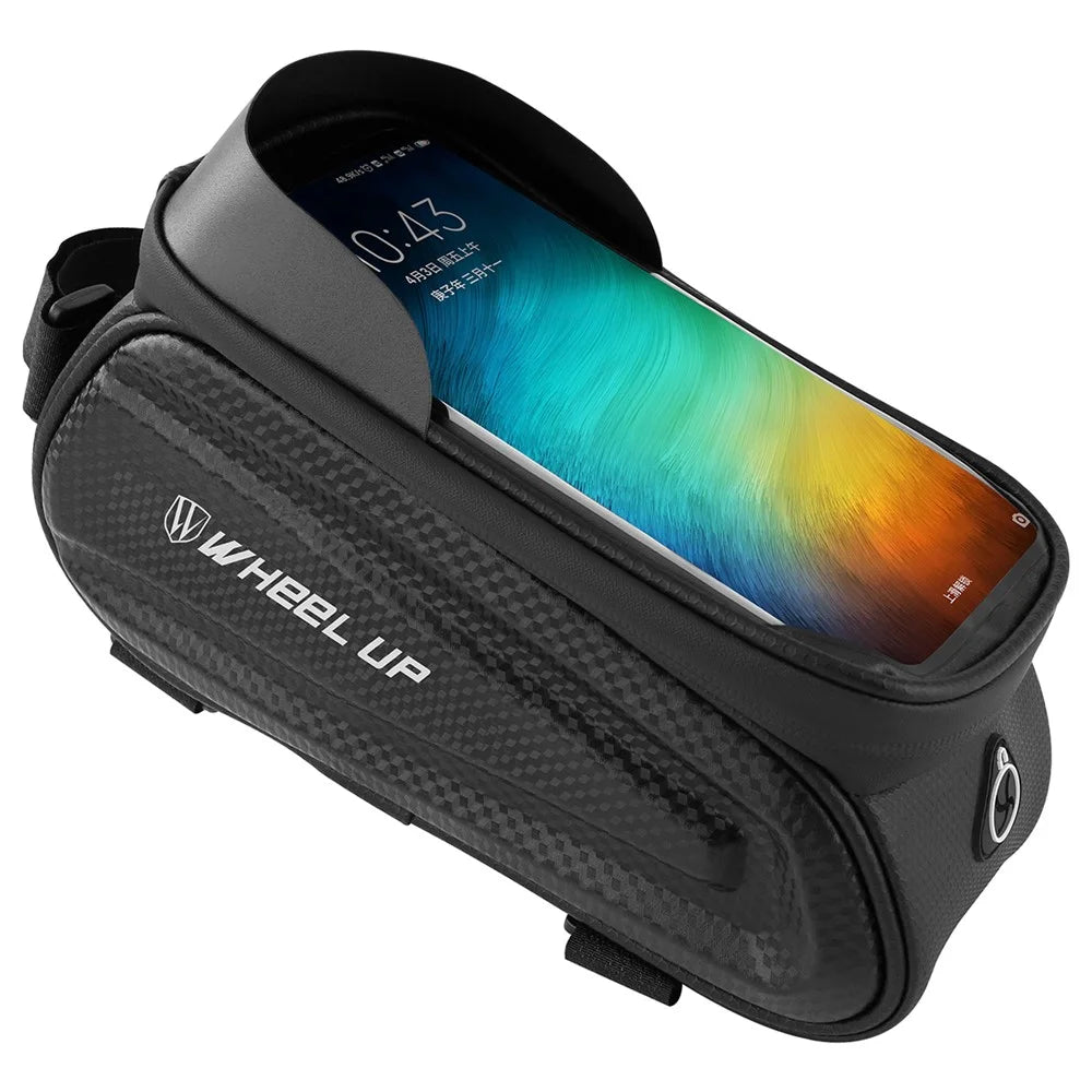 WHEEL UP Cycling Bag Waterproof Saddle Bag Touch Screen 7.0" Phone Case with Earphone Hole - 7
