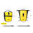 RHINOWALK RK19663 Waterproof Bicycle Bike Bag Tail Seat Front Bag Pack Storage Pannier - Yellow - 6